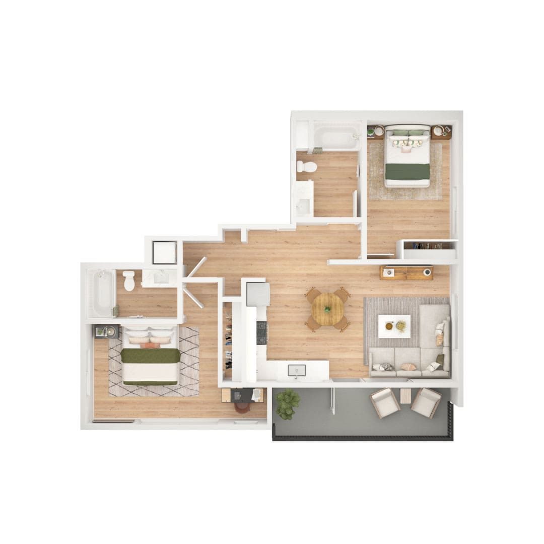 2 Bedrooms—West